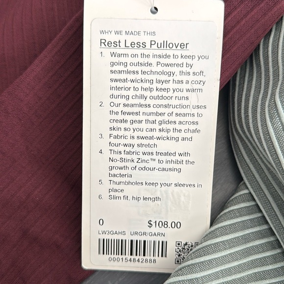 Lululemon Rest Less Pullover size 0 - Picture 2 of 7